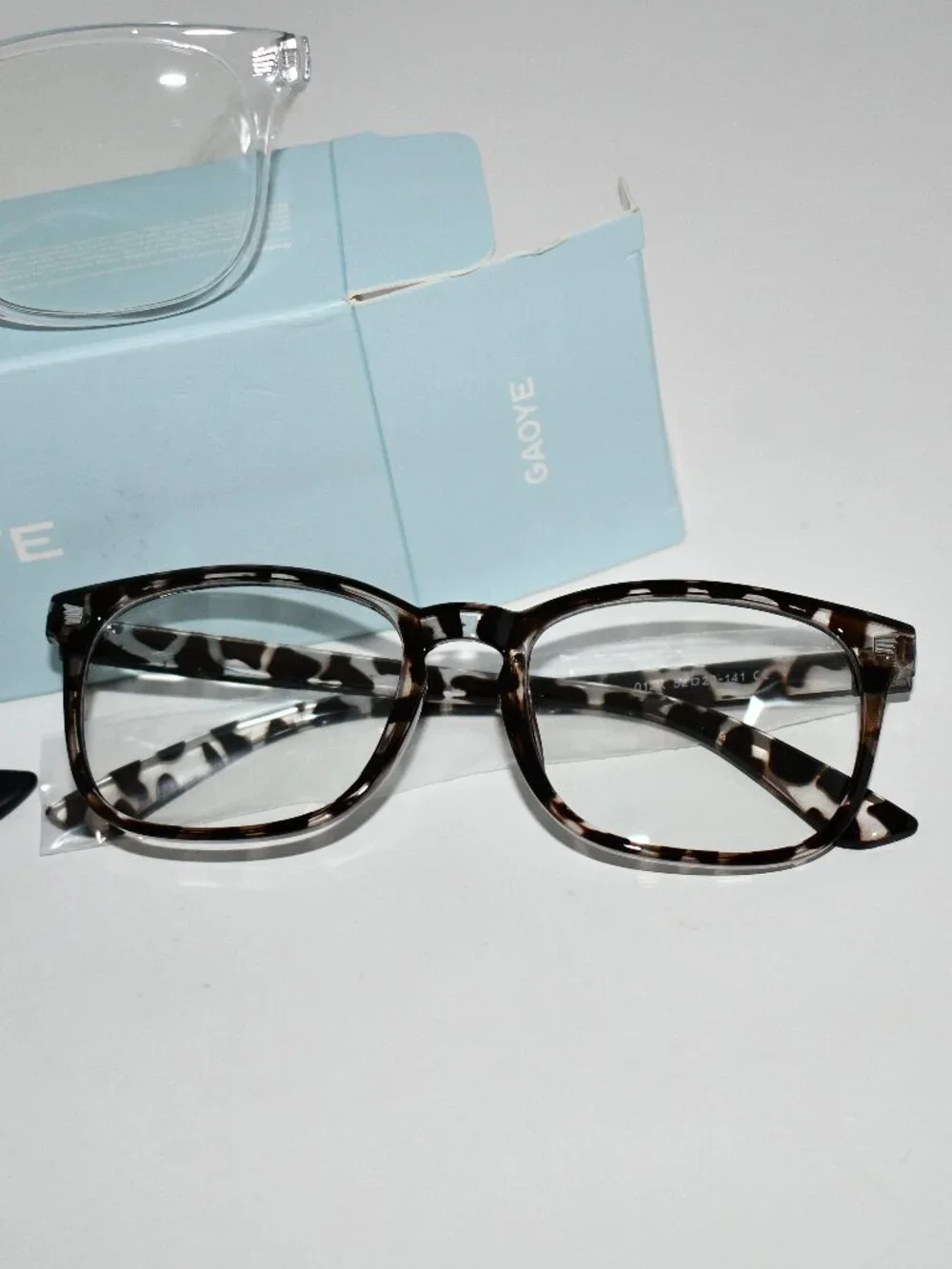 Gaoye Blue Light Glasses, 3 Pack, Matte Black, Leopard, Clear, NWT